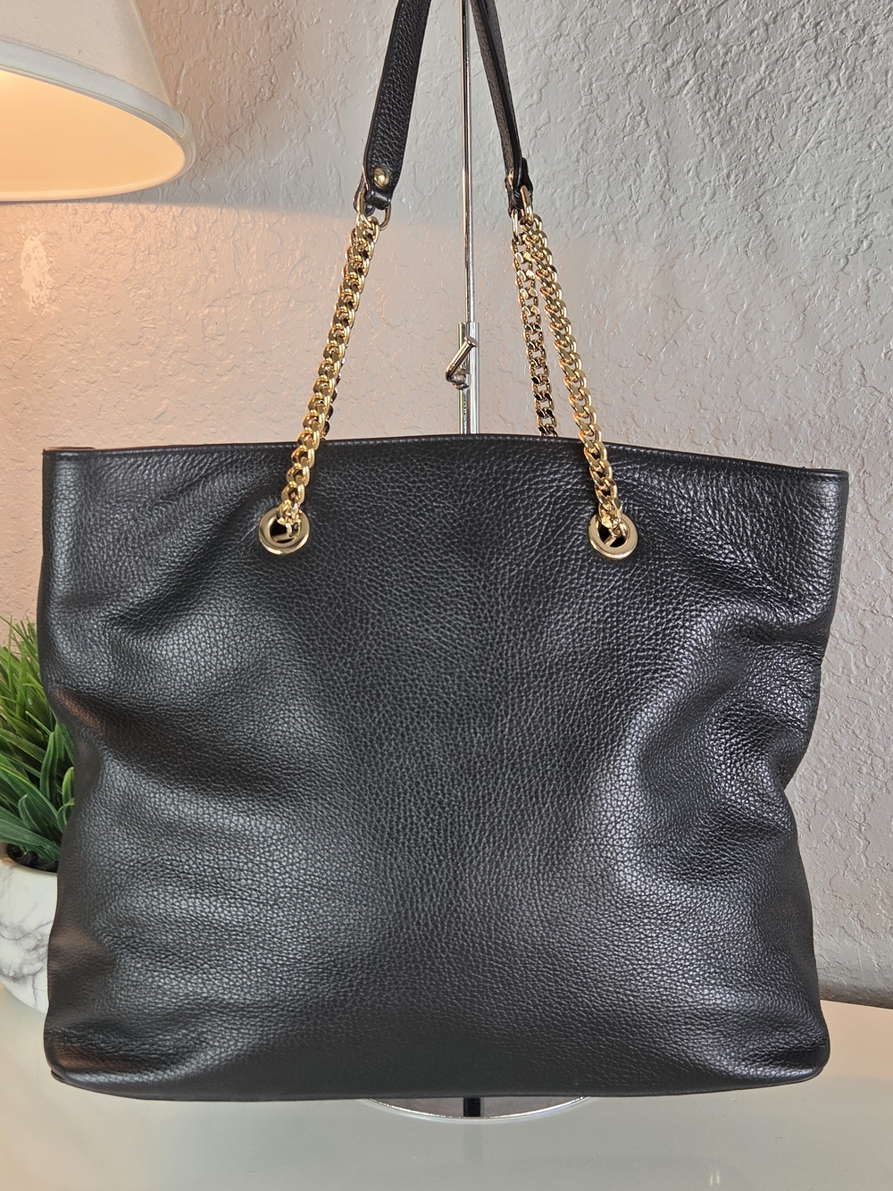 Furla Black Leather Chain-Handle Tote - Picture 3 of 16